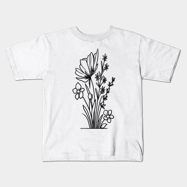 wildflowers 2 Kids T-Shirt by elywick